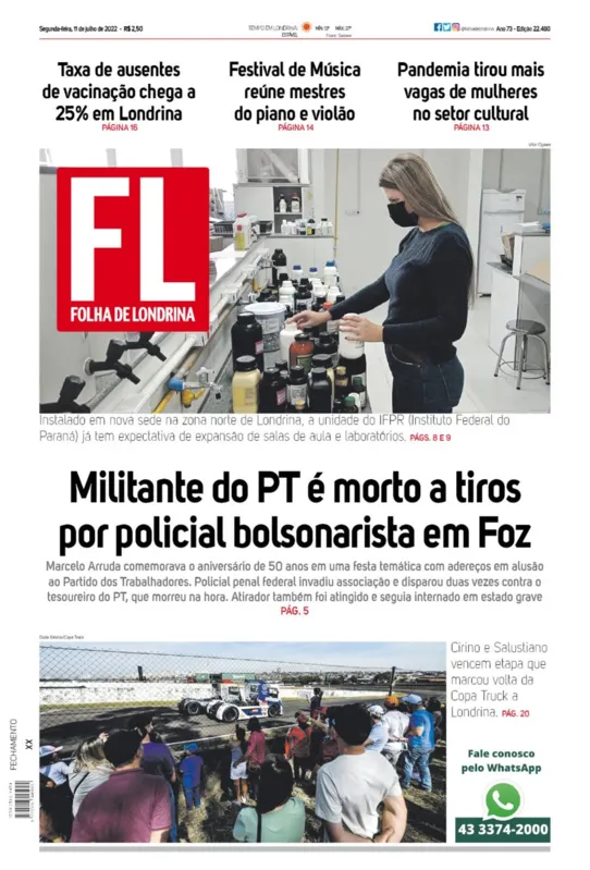 Imagem ilustrativa da imagem Capa 11/07/2022