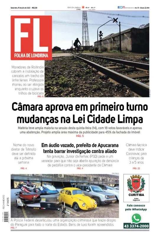 Imagem ilustrativa da imagem Capa 15/07/2022