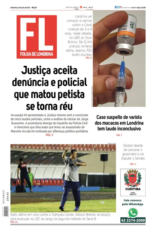 Imagem ilustrativa da imagem Capa 21/07/2022