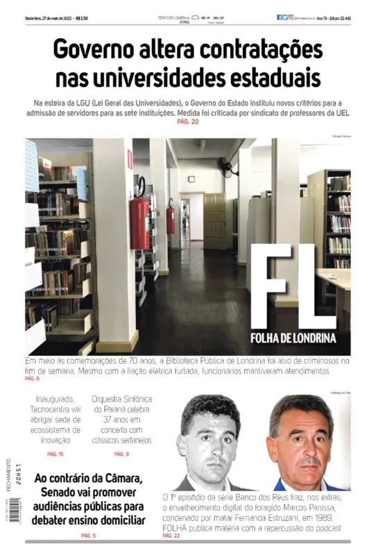 Imagem ilustrativa da imagem Capa 27/05/2022