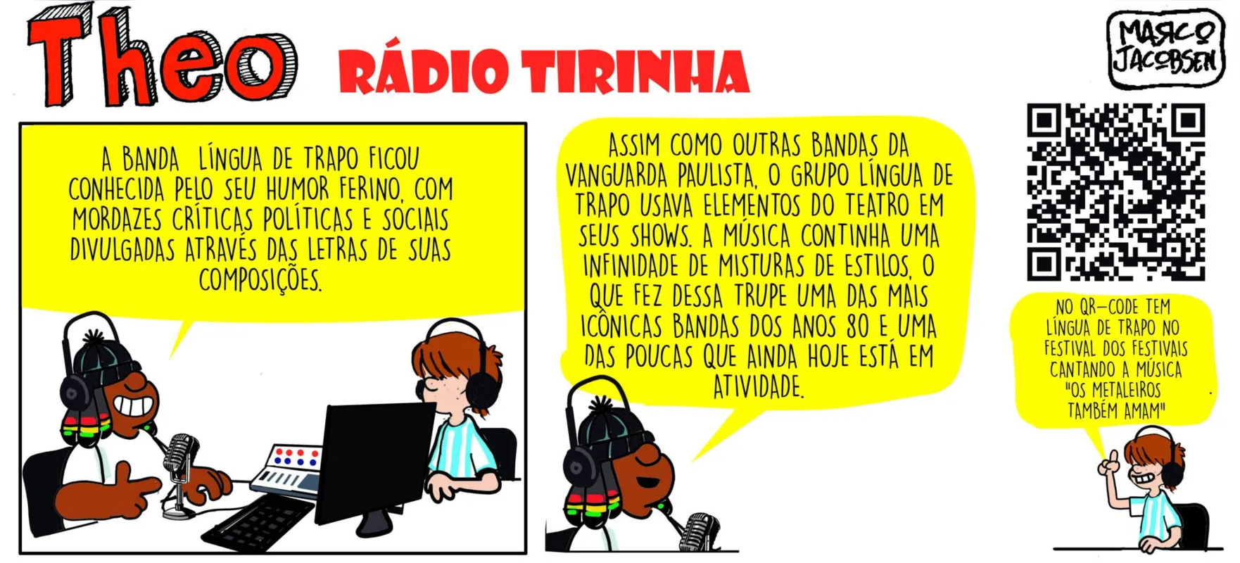 Imagem ilustrativa da imagem Comece o dia com humor com os quadrinhos de Theo e Edibar