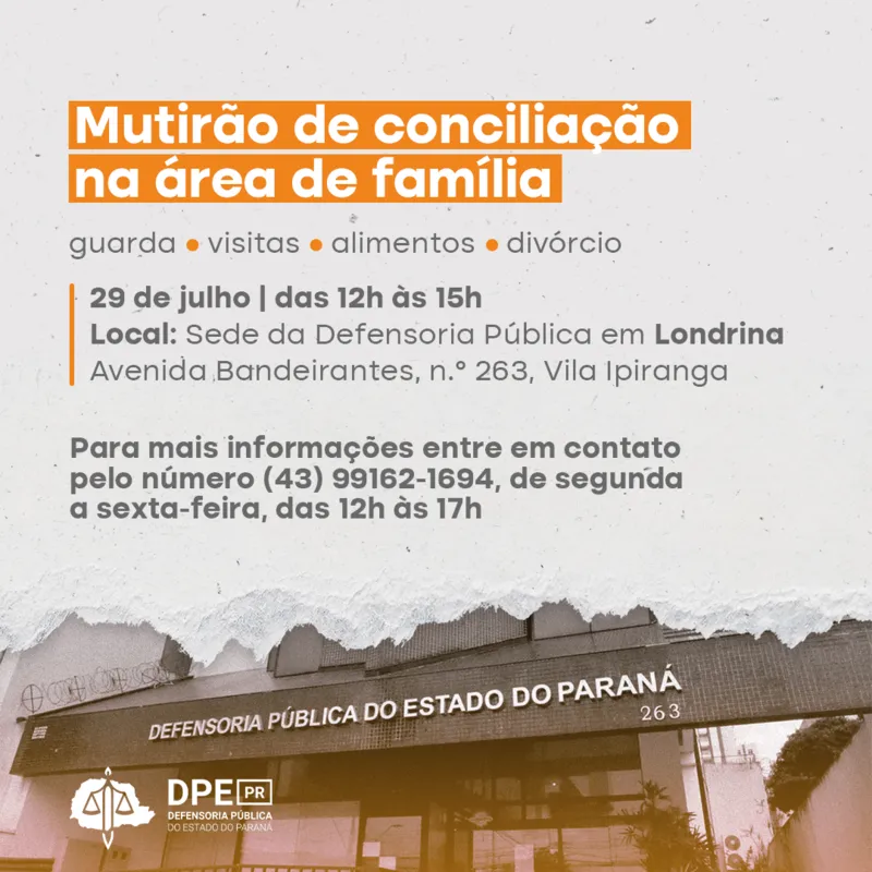 É possível fazer o agendamento do atendimento por telefone, ligando para o número (43) 99162-1694.