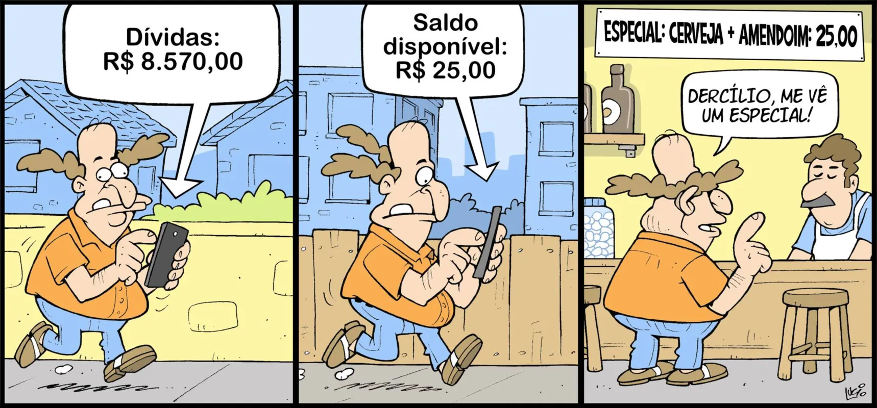 Imagem ilustrativa da imagem Divirta-se com as tirinhas