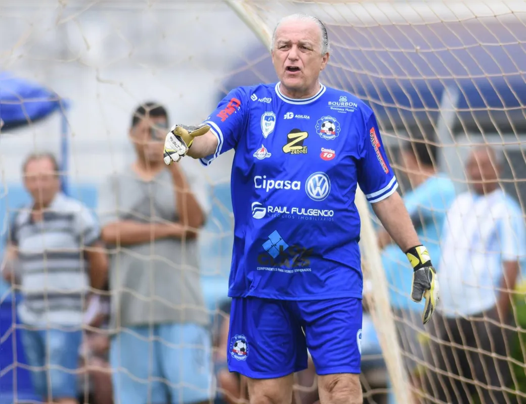 Paulo Rogério no encontro de ex-jogadores do LEC no VGD, em 2019