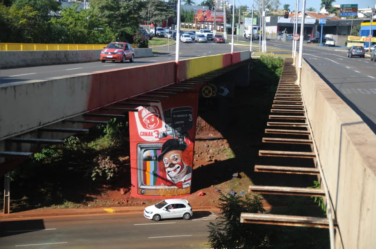 Imagem ilustrativa da imagem Grafite transforma avenida de Londrina em galeria de arte a céu aberto