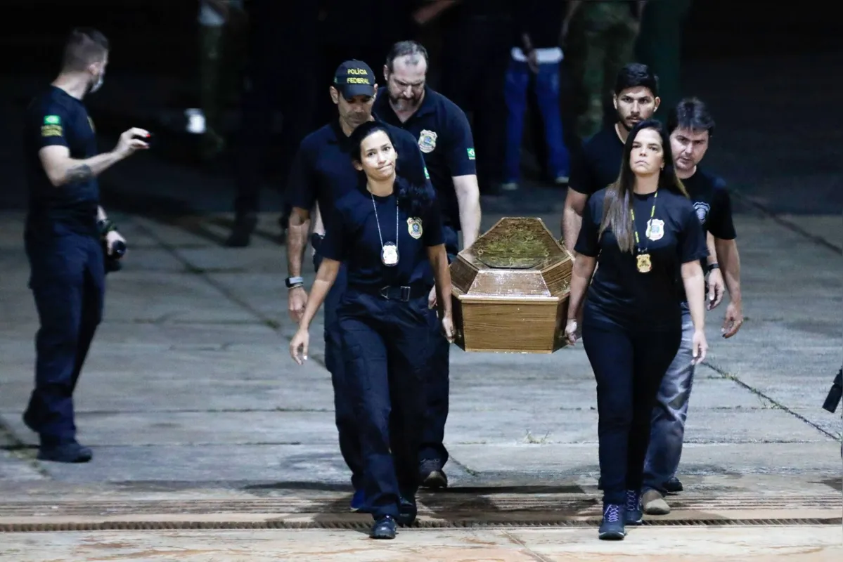 Remanescentes humanos encontrados na floresta foram levados para Brasília