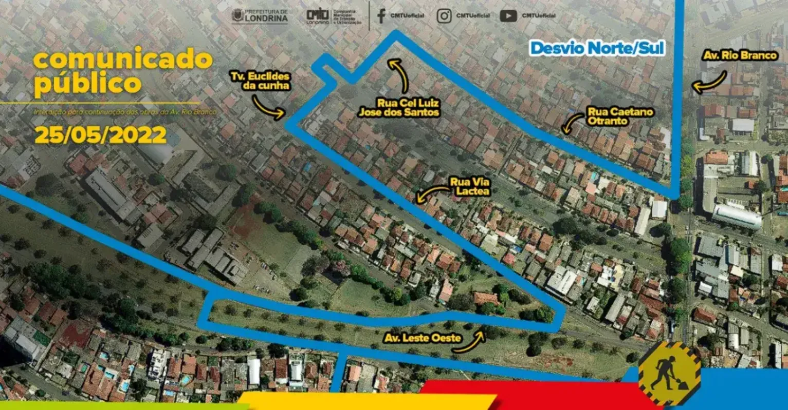 Imagem ilustrativa da imagem Rio Branco será interditada nesta quarta: confira rotas alternativas
