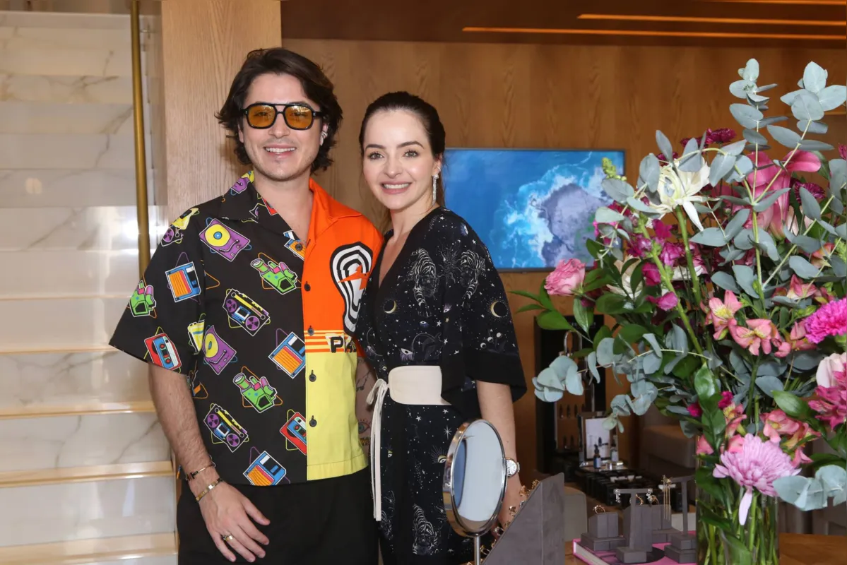 Tatianna Perazolo com o amigo Pedro Mafra