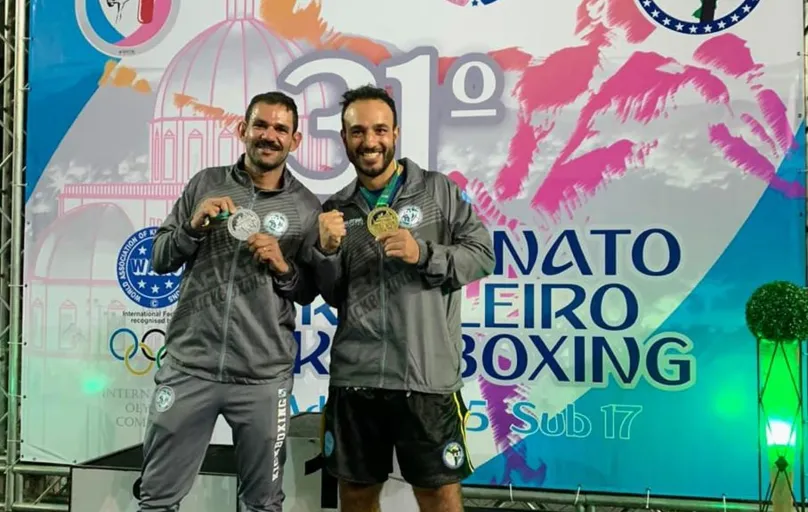 Guilherme Belarmino e Renê Patrick conquistaram medalhas no Brasileiro de Kickboxing