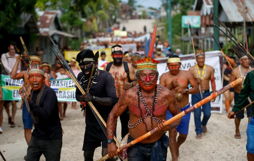 Em Atalaia do Norte, indígenas protestam em defesa de suas etnias e em homenagem a Bruno Pereira e Dom Phillips