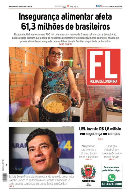 Imagem ilustrativa da imagem Capa 03/08/2022