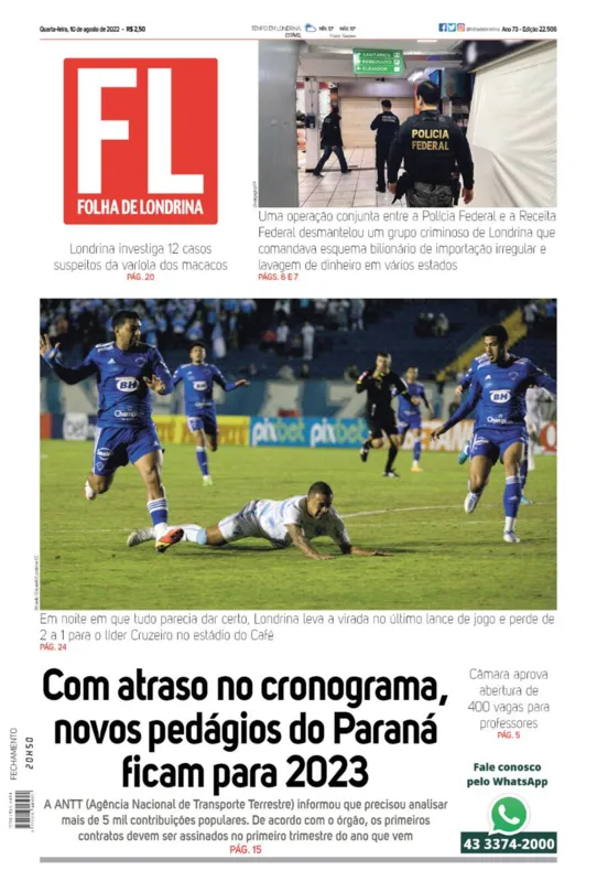 Imagem ilustrativa da imagem Capa 10/08/2022