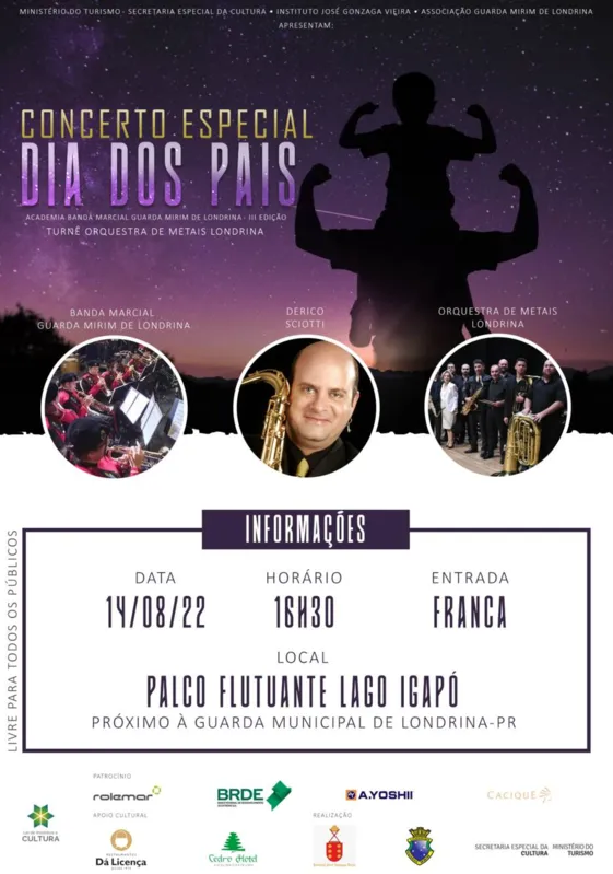 Imagem ilustrativa da imagem Concerto Especial Dia dos Pais acontece neste domingo