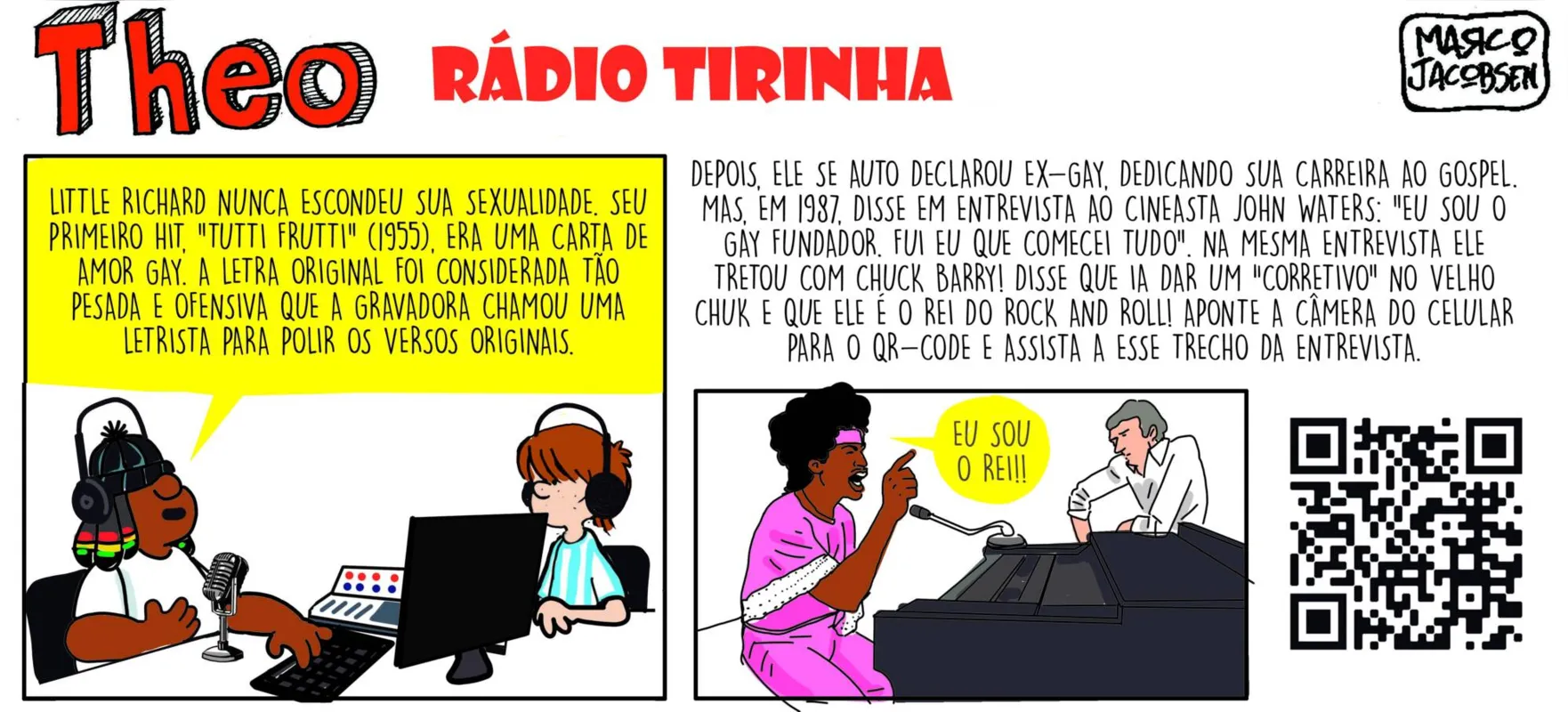 Imagem ilustrativa da imagem Divirta-se com as tirinhas de Theo e Edibar