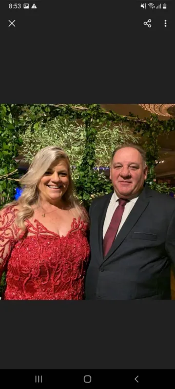 Os pais do noivo: Mary Terezinha da Mota Casaroto e José Geraldo Casaroto