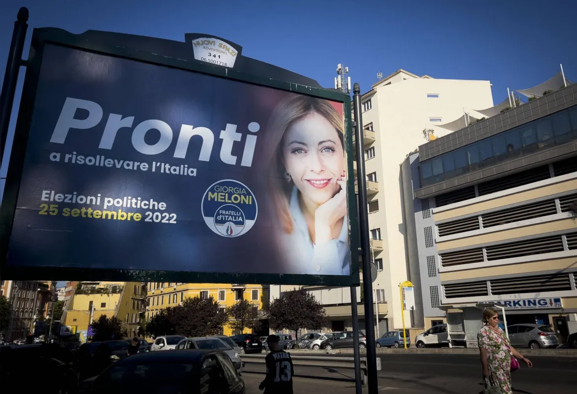 Caso Giorgial Meloni se torne primeira-ministra, será a primeira mulher no cargo