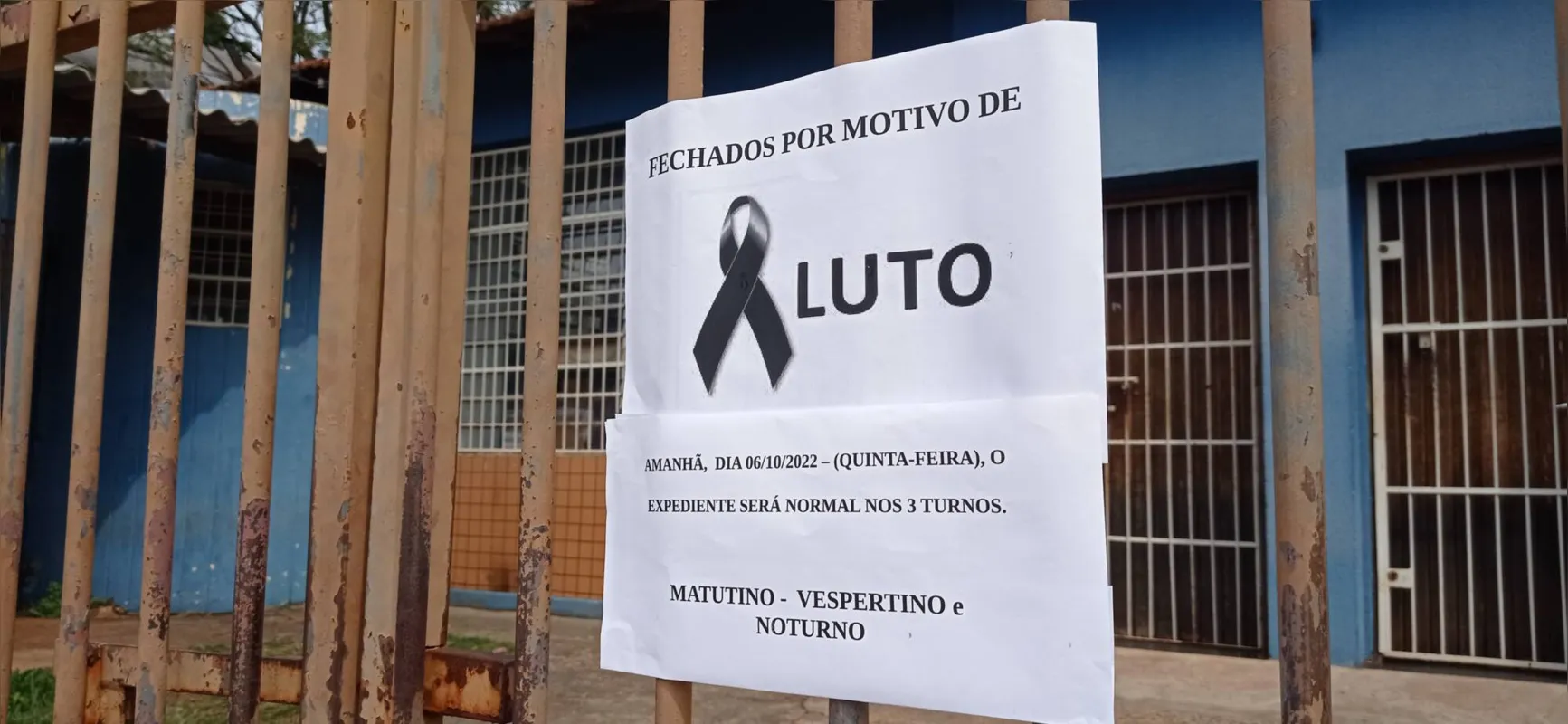 Diante da fatalidade, as aulas foram suspensas nos três turnos
