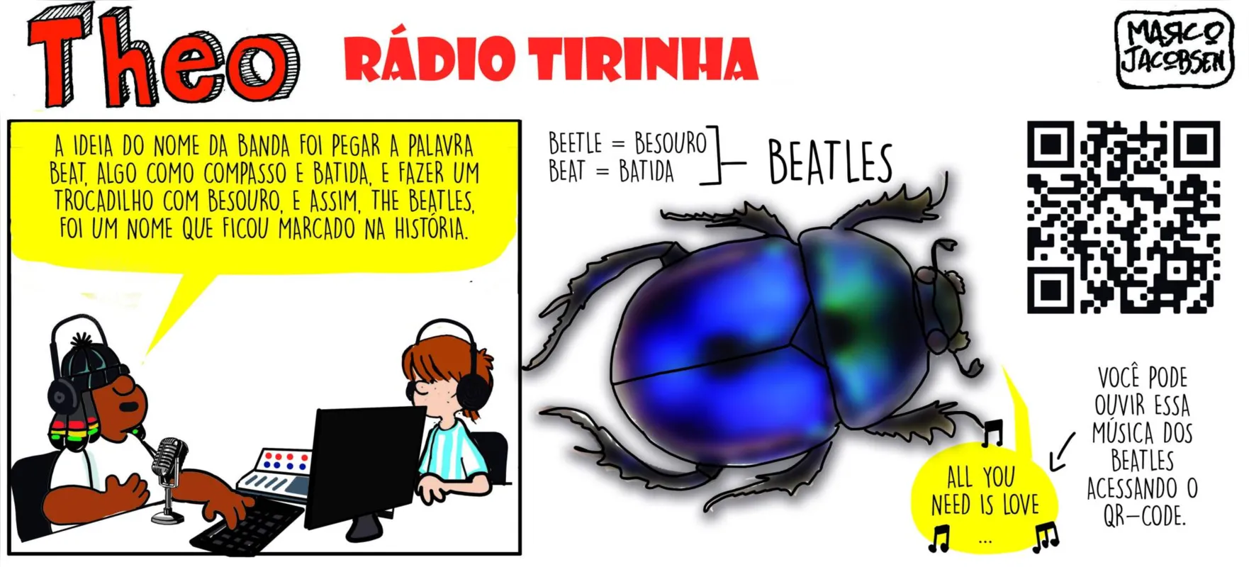 Imagem ilustrativa da imagem As tirinhas de Theo e Edibar vão divertir seu dia