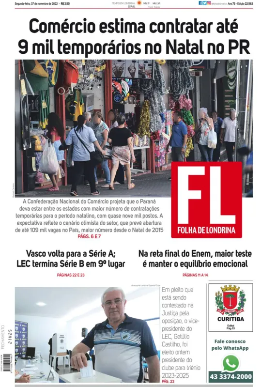 Imagem ilustrativa da imagem Capa 07/11/2022