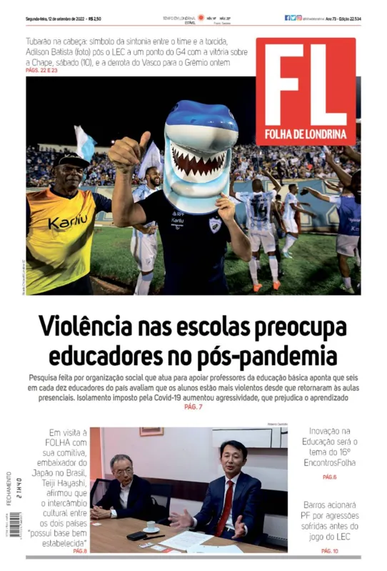 Imagem ilustrativa da imagem Capa 12/09/2022