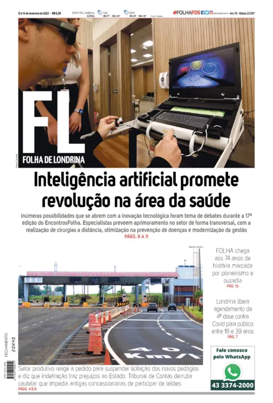 Imagem ilustrativa da imagem Capa 12/11/2022
Capa 12/11/2022