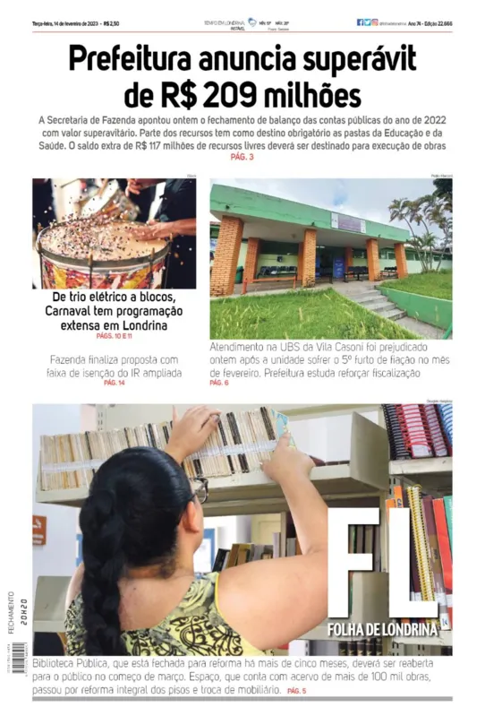 Imagem ilustrativa da imagem Capa 14/02/2023