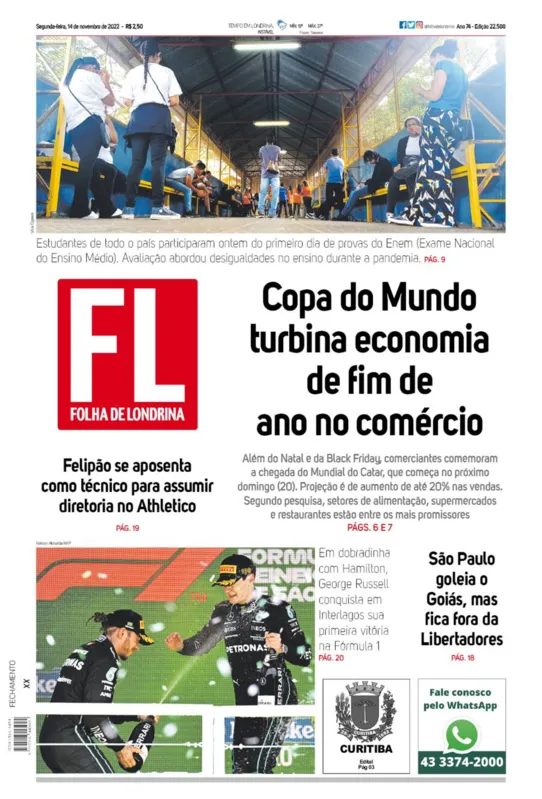 Imagem ilustrativa da imagem Capa 14/11/2022