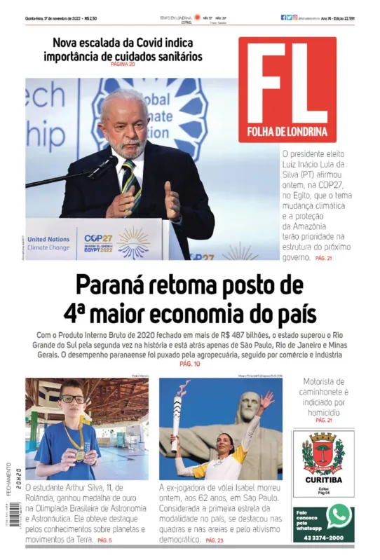 Imagem ilustrativa da imagem Capa 17/11/2022