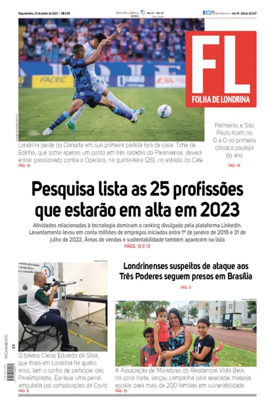 Imagem ilustrativa da imagem Capa 23/01/2023