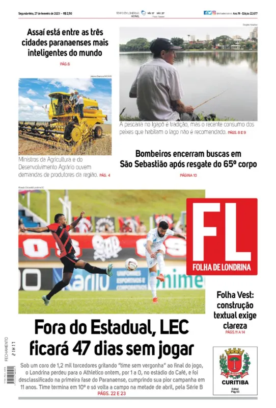 Imagem ilustrativa da imagem Capa 27/02/2023