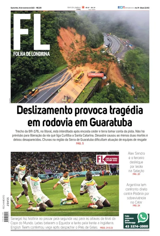Imagem ilustrativa da imagem Capa 30/11/2022