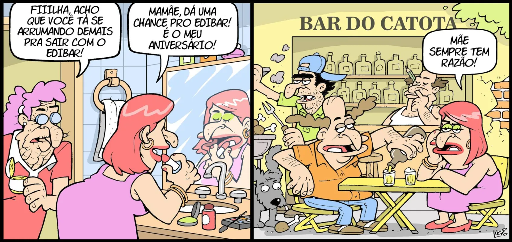 Imagem ilustrativa da imagem Comece a quinta-feira com as tirinhas de Theo e Edibar