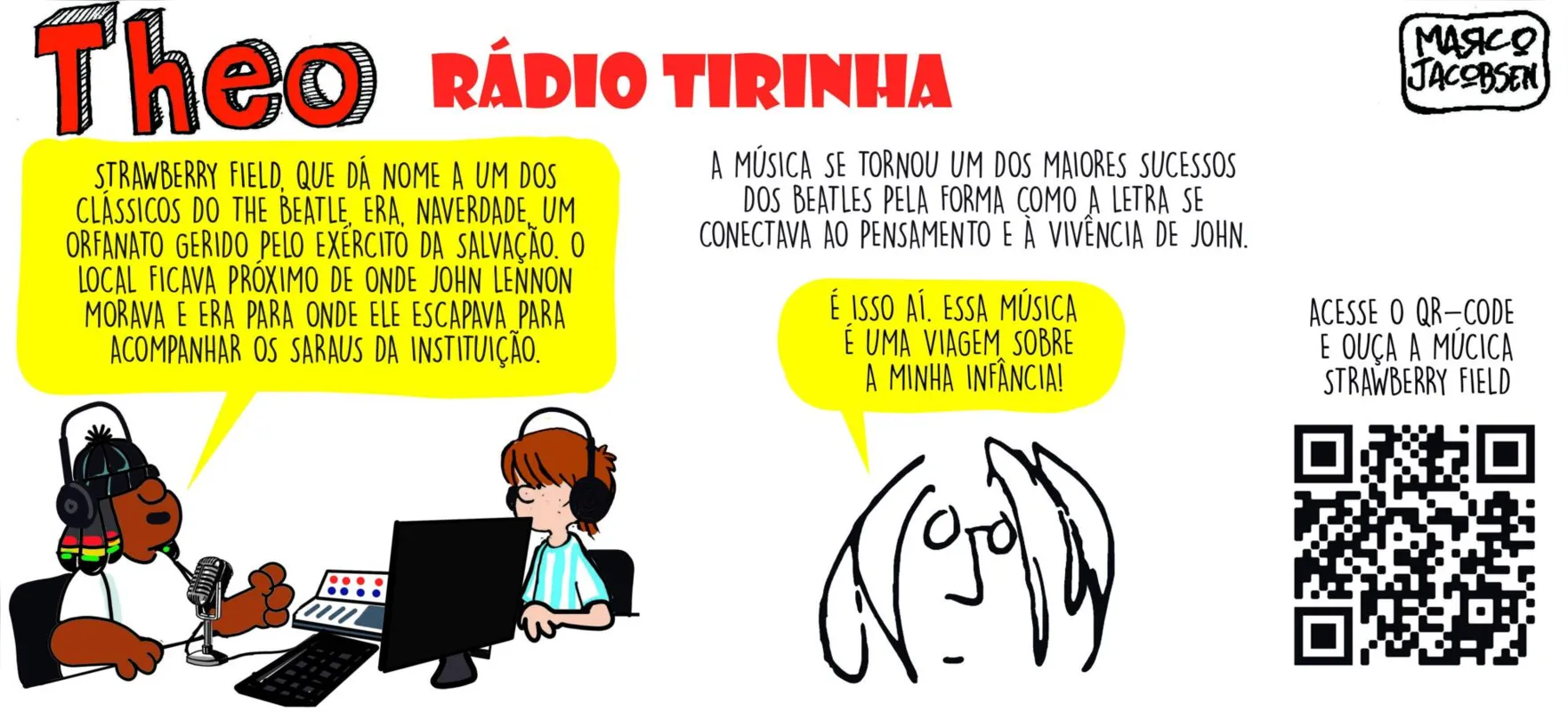 Imagem ilustrativa da imagem Comece a quinta-feira com as tirinhas de Theo e Edibar