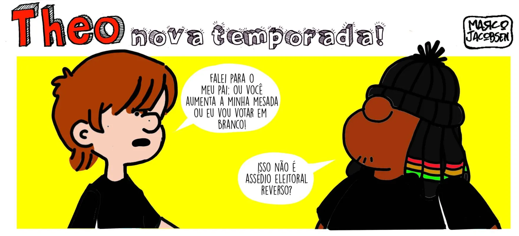 Imagem ilustrativa da imagem Comece a quinta-feira com humor com Theo e Edibar