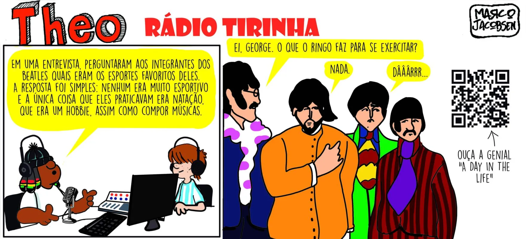 Imagem ilustrativa da imagem Comece a segunda-feira com humor com Theo e Edibar
