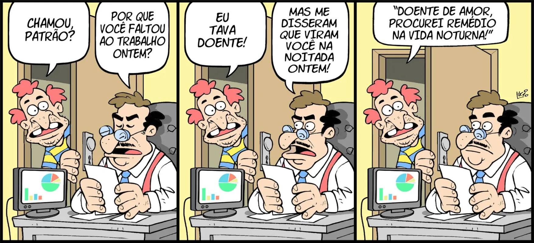 Imagem ilustrativa da imagem Comece a terça-feira com humor com Theo e Edibar