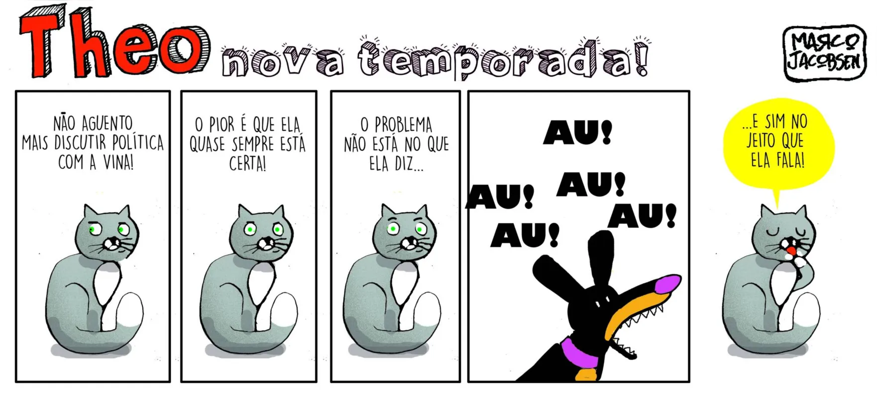 Imagem ilustrativa da imagem Comece a terça-feira com humor com as tirinhas