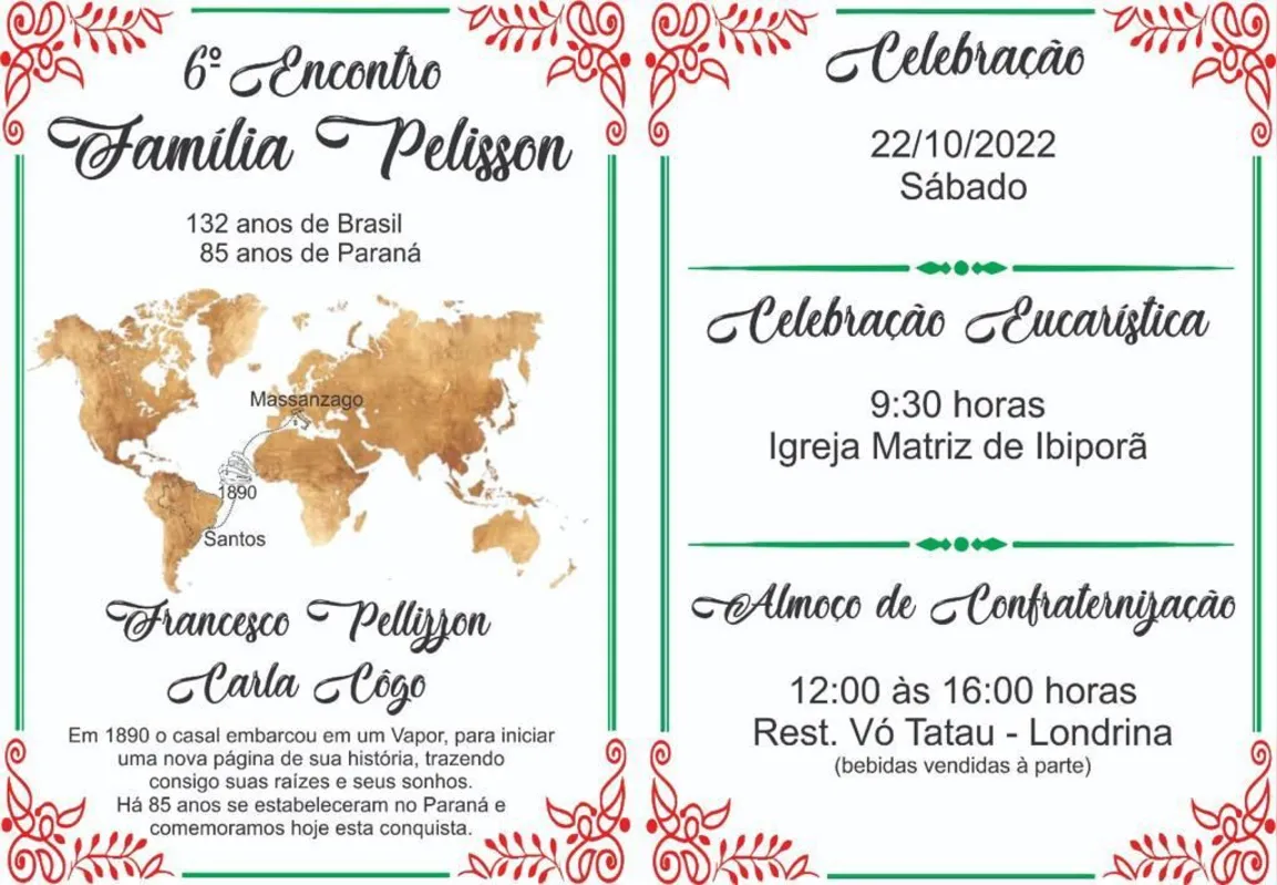 Imagem ilustrativa da imagem Descendentes de italianos comemoram 85 anos de imigração no Norte do PR