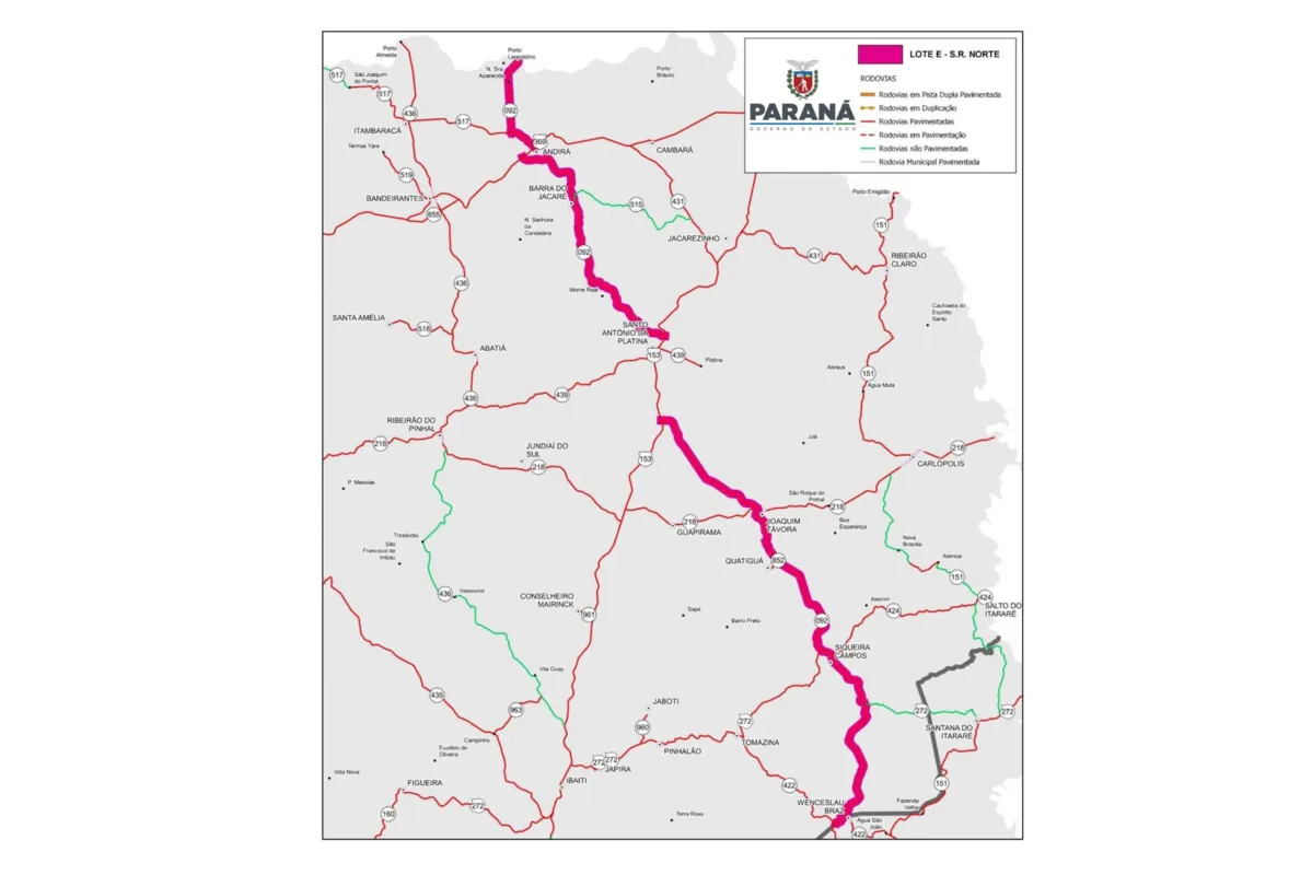 Imagem ilustrativa da imagem Escolhida empresa que realizará melhorias em rodovia no Norte Pioneiro