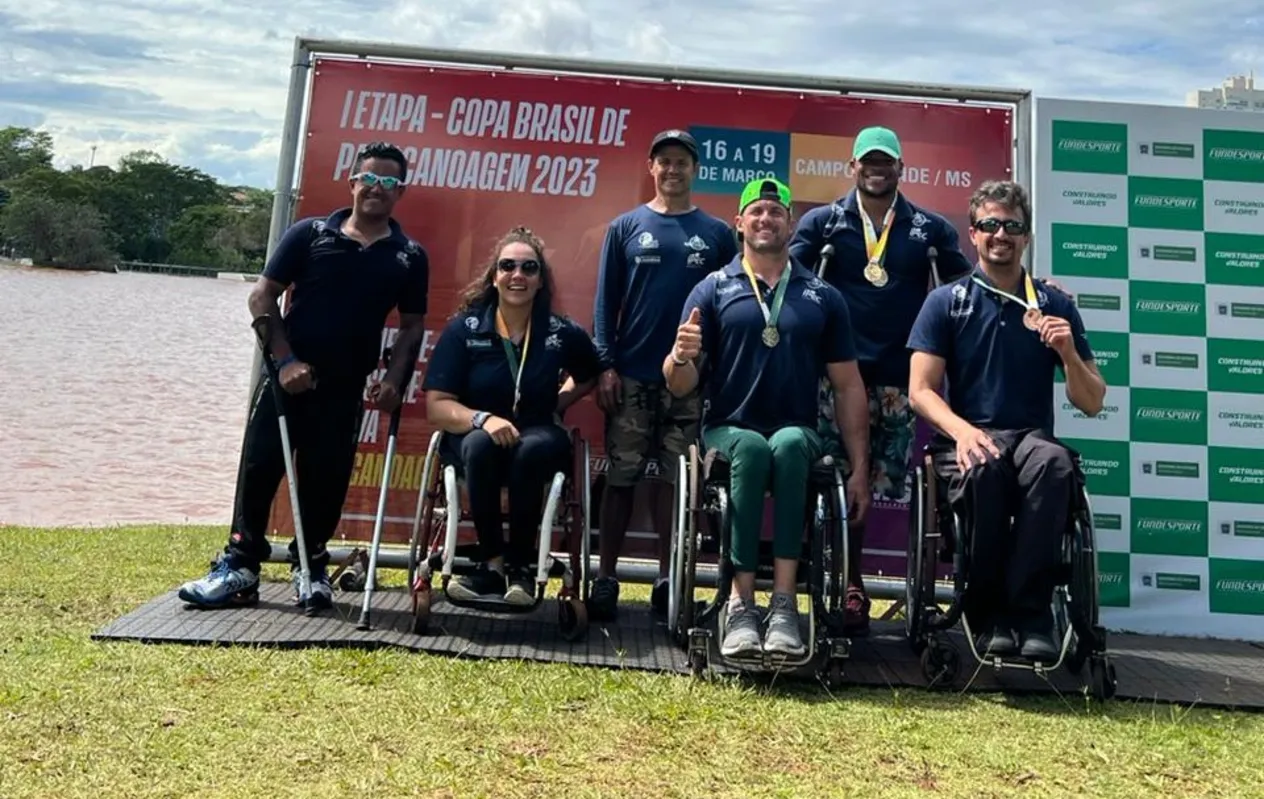Equipe de paracanoagem do Iate Clube comemora bons resultados na Copa do Brasil em Campo Grande (MS)