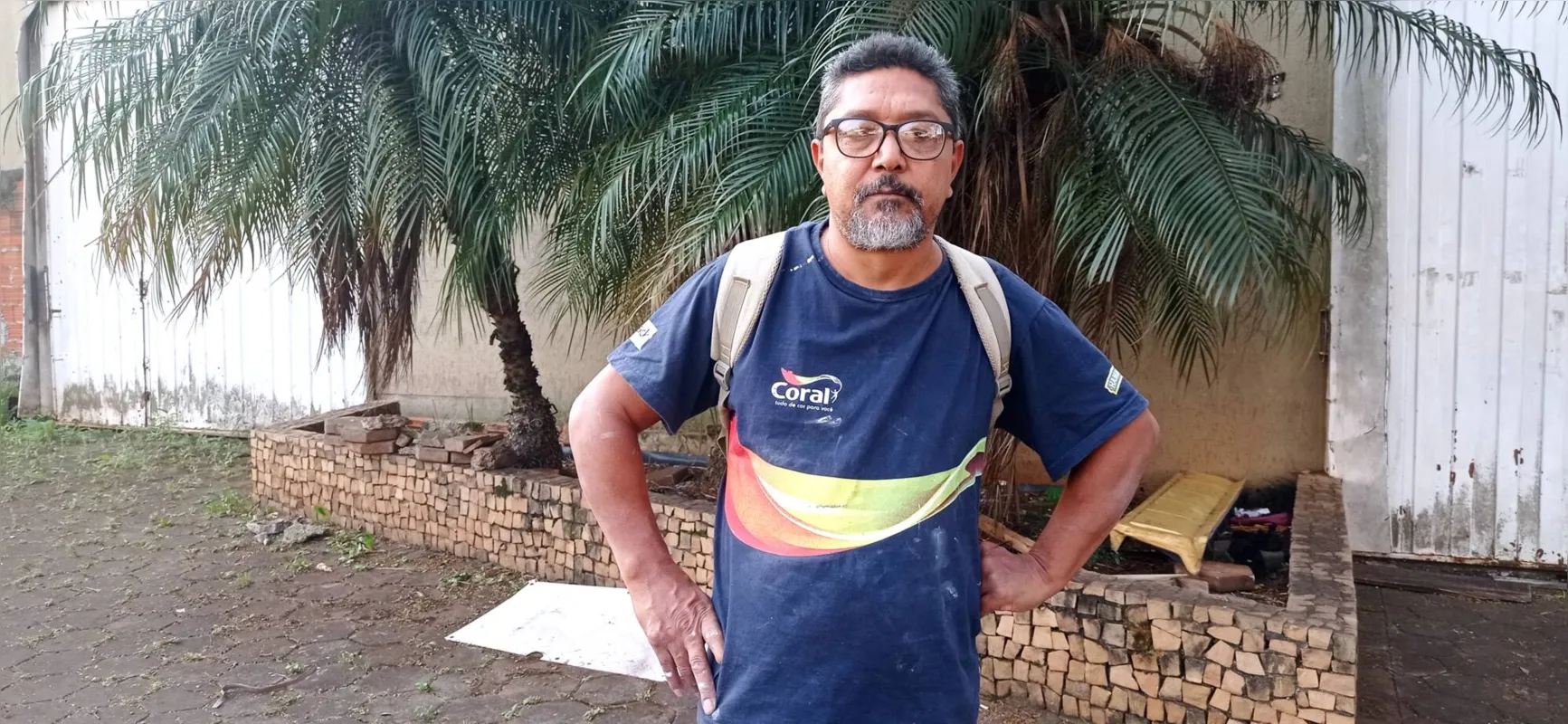 O pintor Luiz Gonzaga Gomes ficou chocado com a ousadia dos criminosos de desmanchar um imóvel na área urbana
