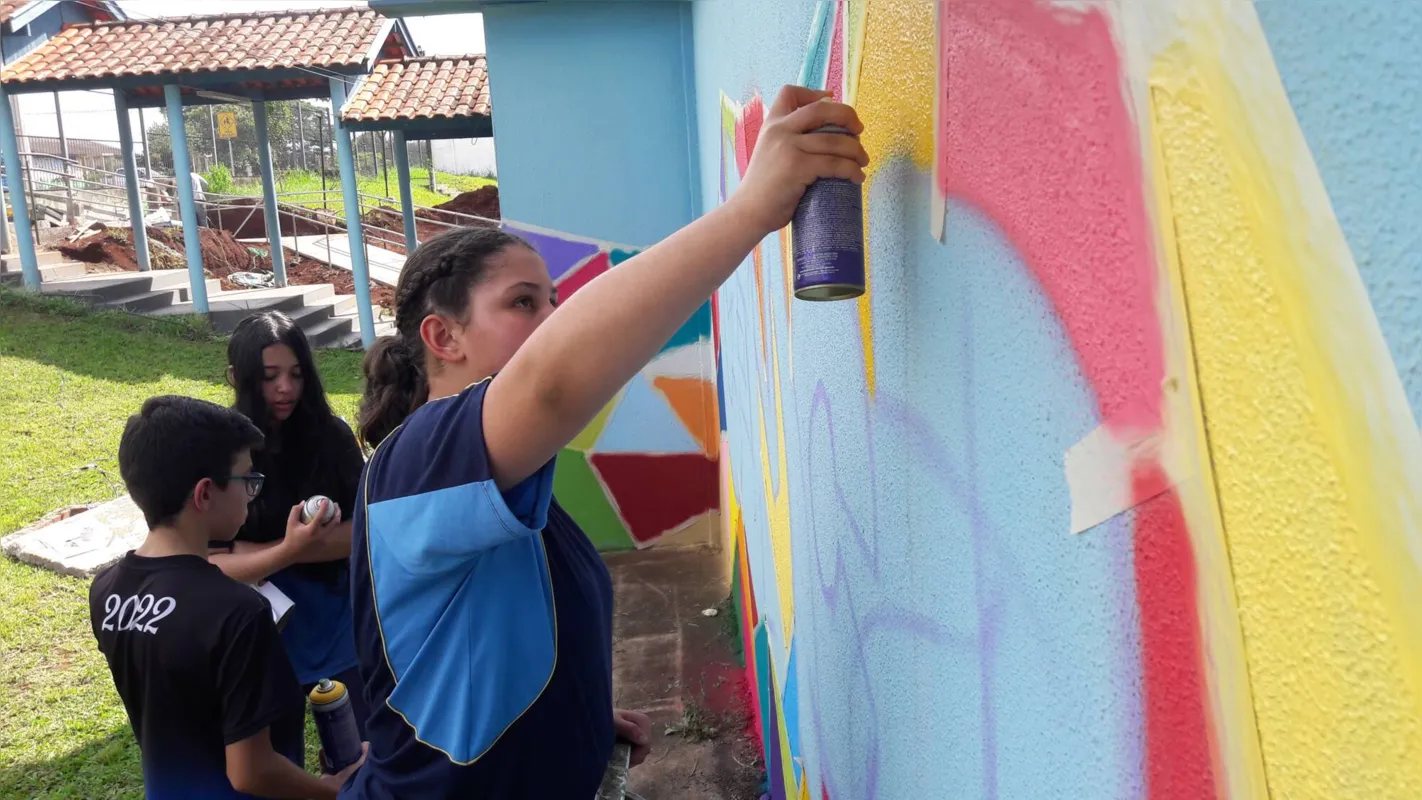 Imagem ilustrativa da imagem Oficina de grafite lapida novos talentos em Tamarana