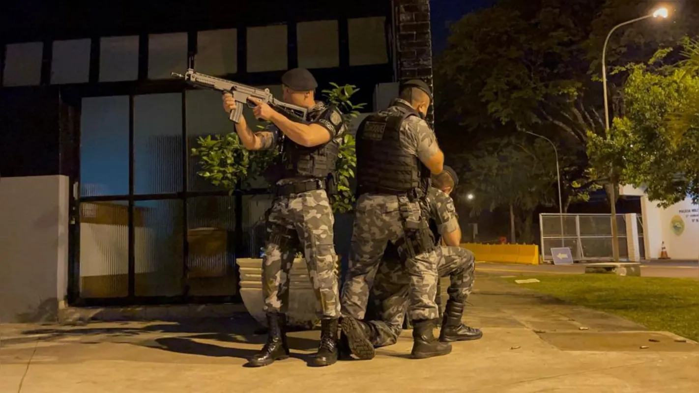 Treinamento realizado pela Polícia Militar em Londrina