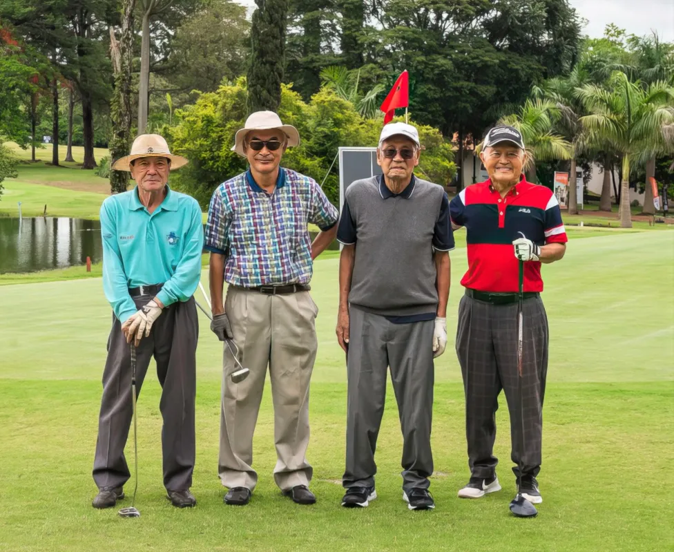 Chuichi Yakushi Jim, Takatoshi Yasuda, João Itimura (92 anos) e Toramatsu Tanaka (84 anos)