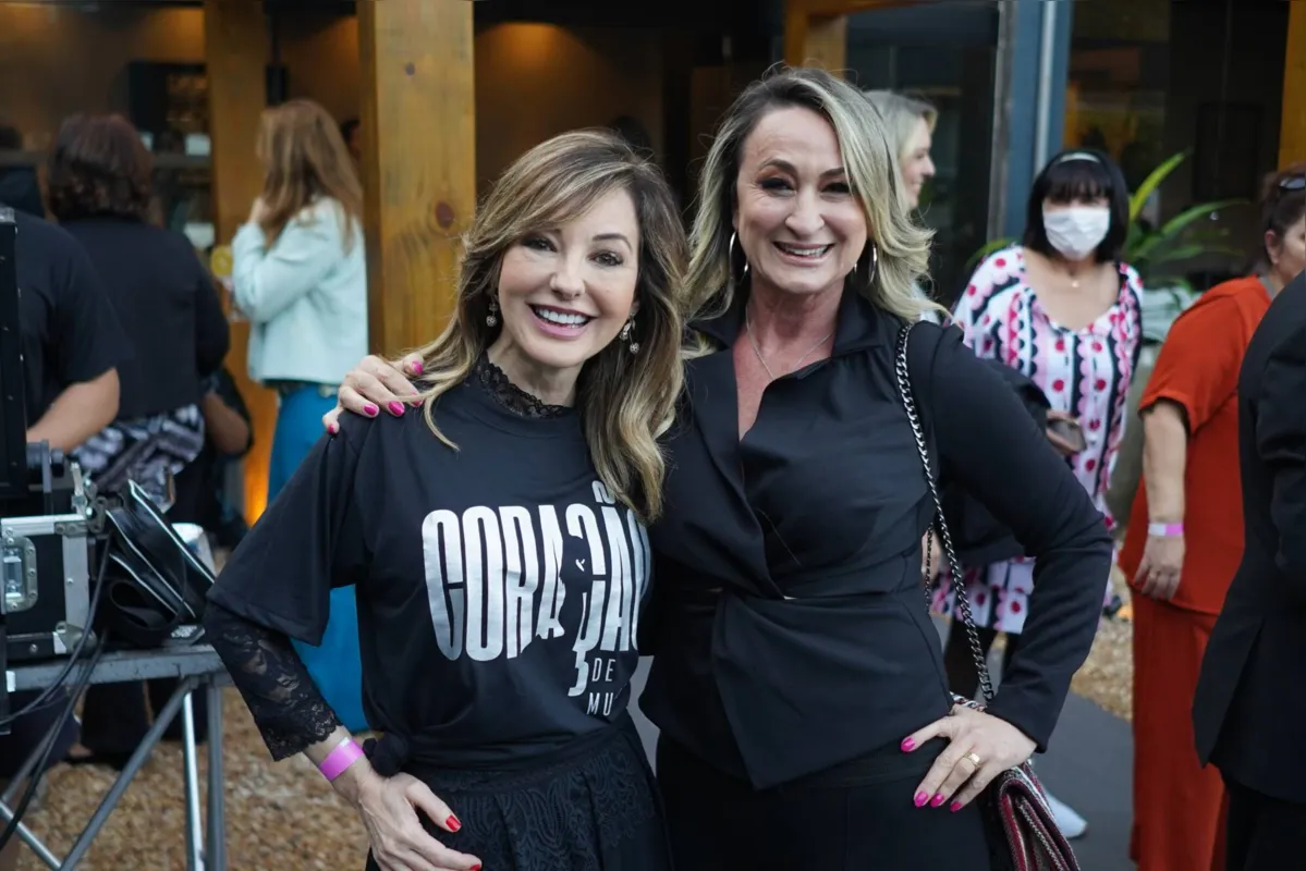 Julie Bicas, que esteve à frente da comunicação do evento, e a empresária Fátima Martins