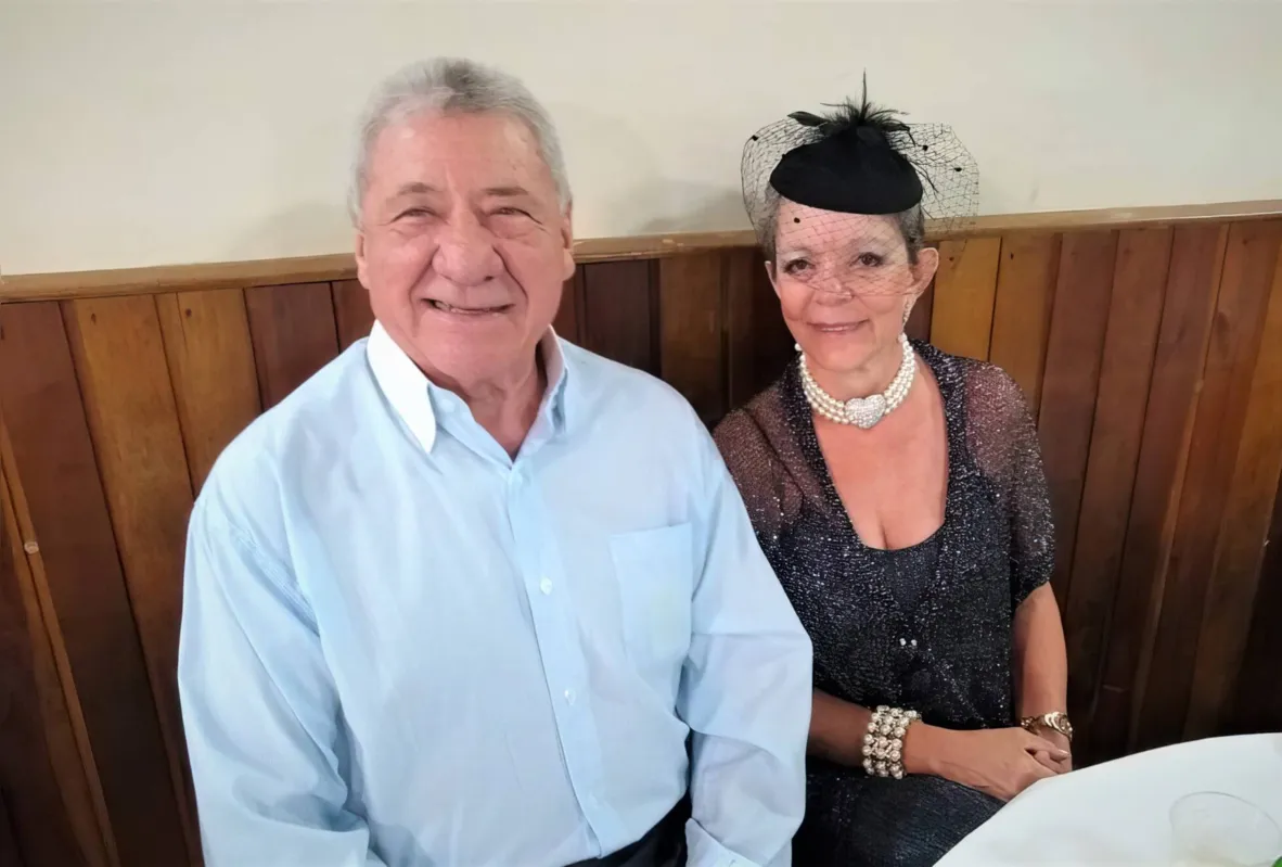 Edina Panichi, homenageada na festa, e o marido, Antônio Carlos Panichi