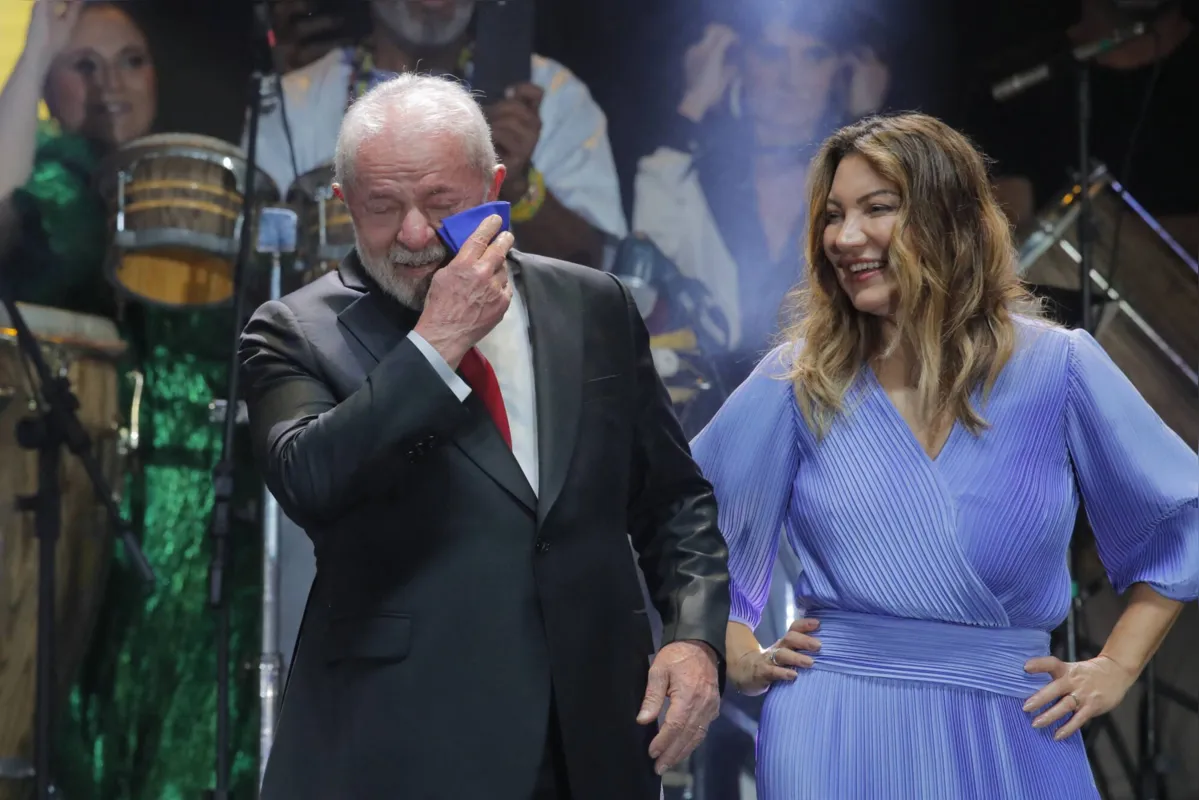 O presidente Lula e a primeira dama Janja no festival que levou shows musicais de diversos artistas à multidão que foi à Brasília