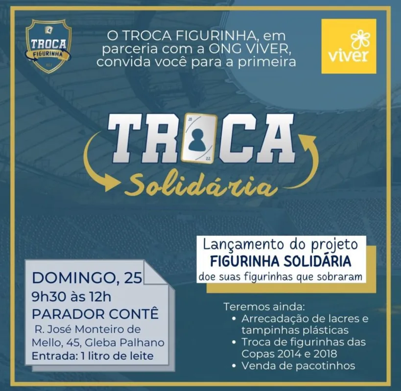 Imagem ilustrativa da imagem Troca de figurinhas vai ajudar ONG Viver