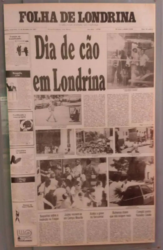 Crime teve grande destaque nas páginas da Folha de Londrina