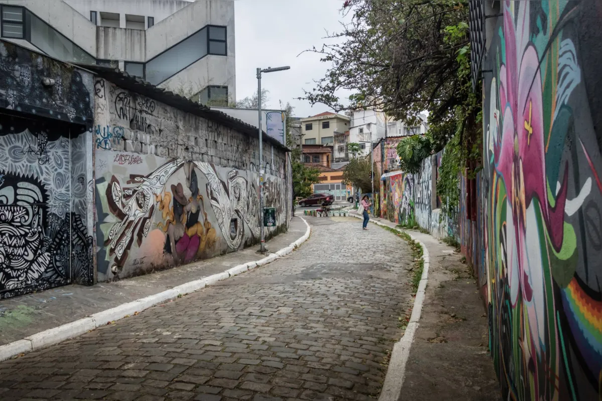 Beco do Batman na Vila Madalena, em São Paulo